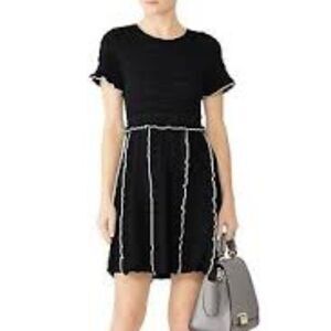Parker Lenny fit flare ruffle knit dress RTR S EUC